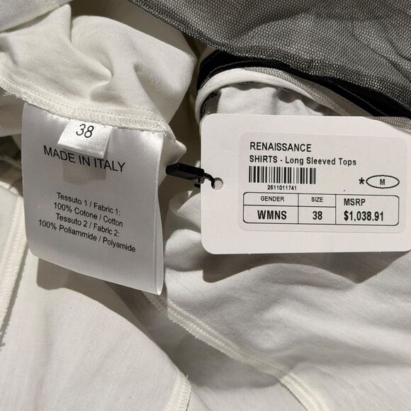 Mesh cinch corset drew button down - Picture 5 of 6